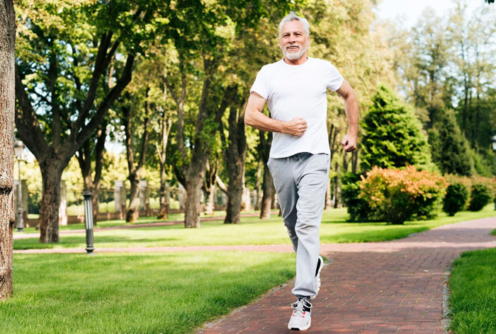 Old Man Jogging